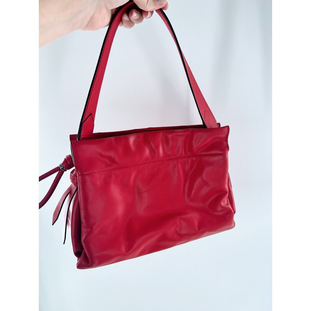 Givenchy Red Leather Shoulder Hand Bag Purse - Picture 4 of 10